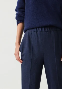 Eliz Slim Wool Blend Check Trousers