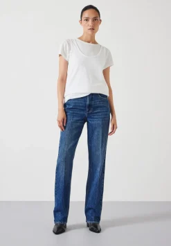 Elliot High Waisted Straight Jeans