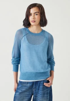 Elsie Gauzy Wool Blend Crew Jumper