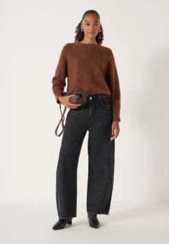 Embellished Bree Barrel Leg Jeans