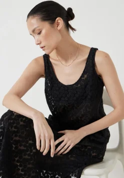 Embroidered Sleeveless Floral Dress