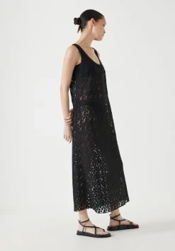 Embroidered Sleeveless Floral Dress