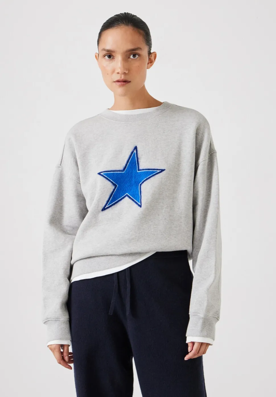 Embroidered Star Relaxed Sweatshirt