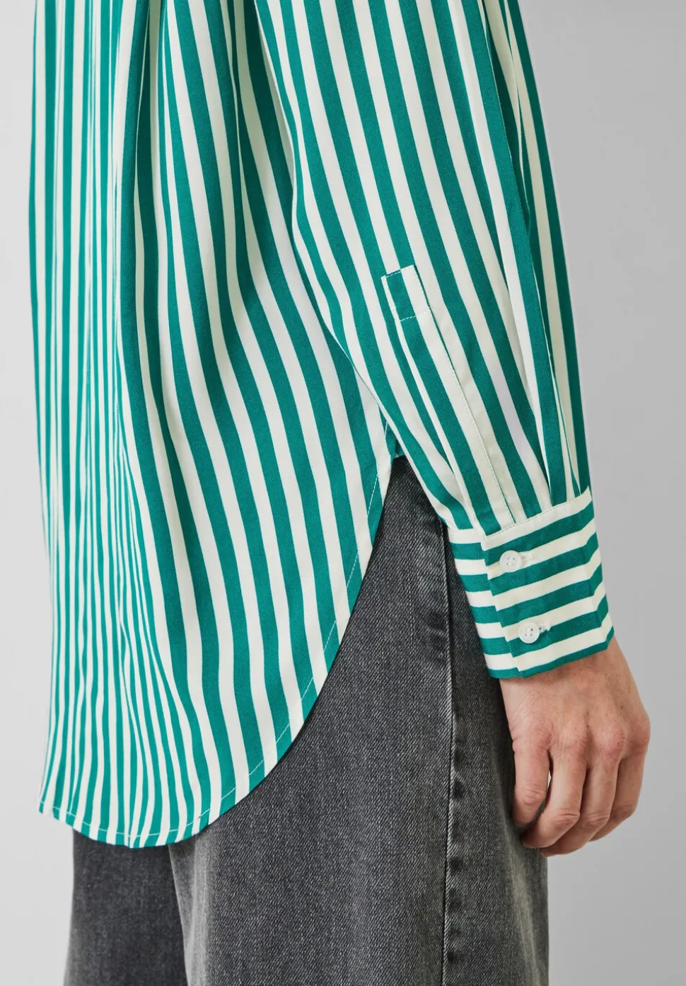 Emely Oversized Stripe Fluid Shirt
