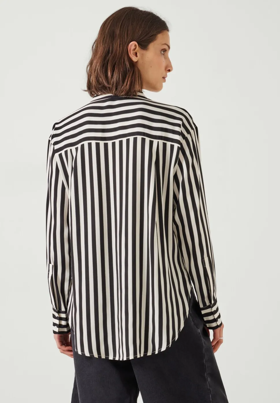 Emely Oversized Stripe Fluid Shirt