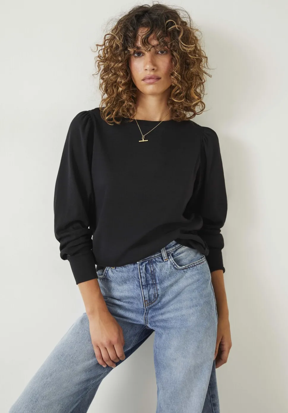 Emily Puff Sleeve Cotton Jersey Top