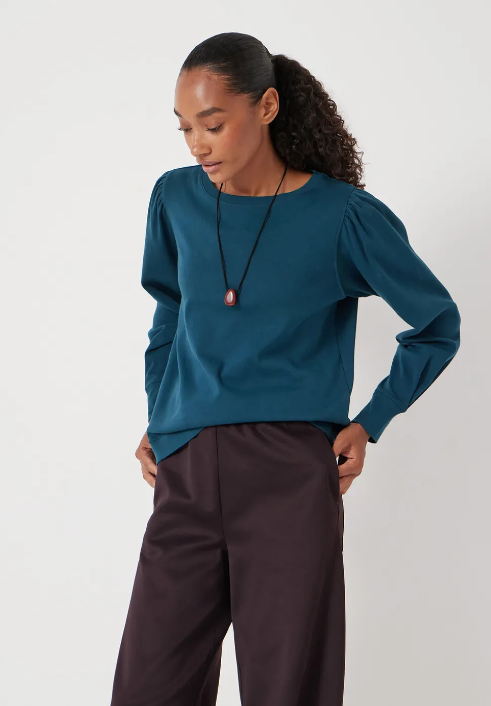 Emily Puff Sleeve Cotton Jersey Top
