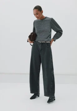Emily Sparkle Puff Sleeve Jersey Top