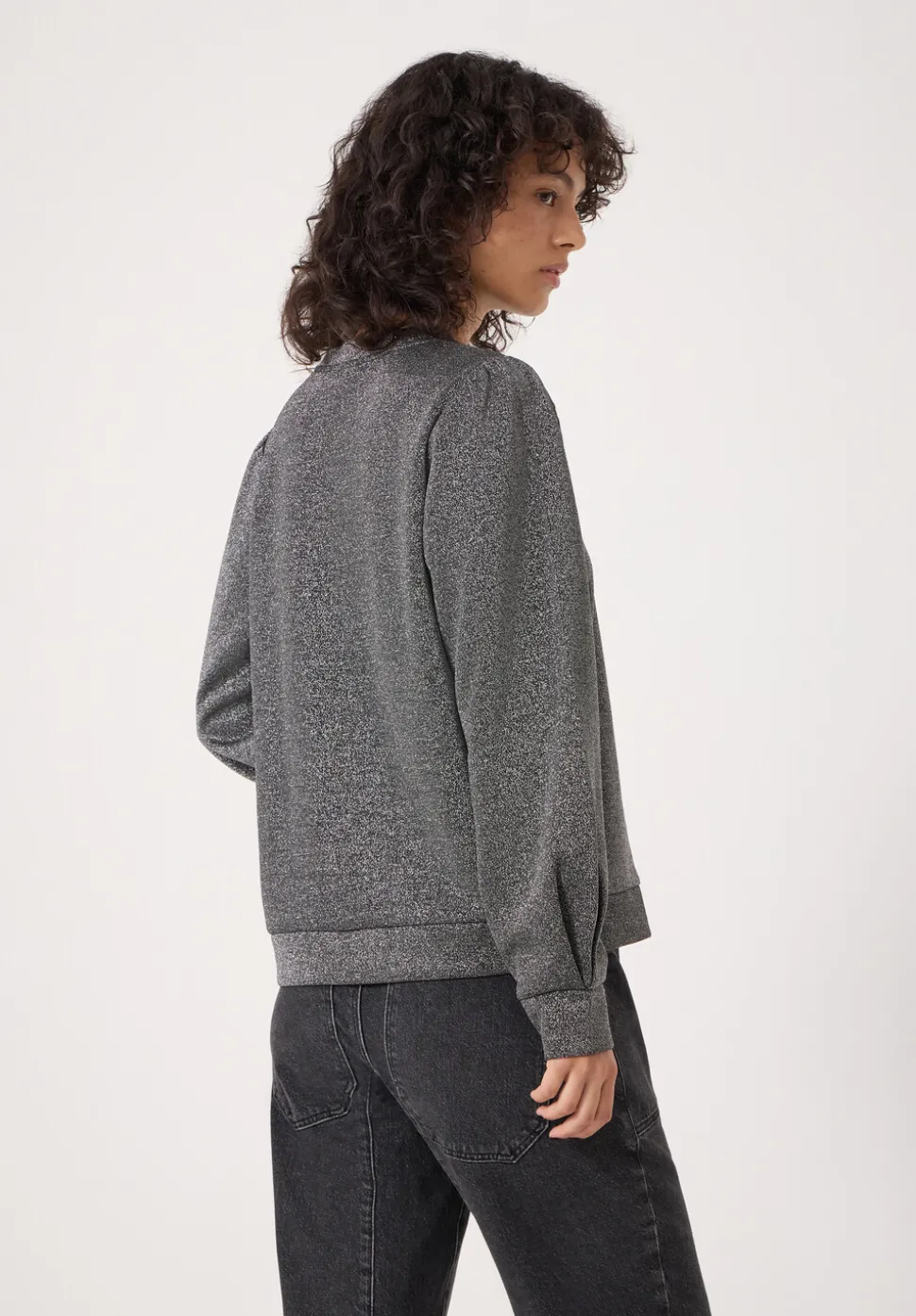 Emily Sparkle Puff Sleeve Jersey Top