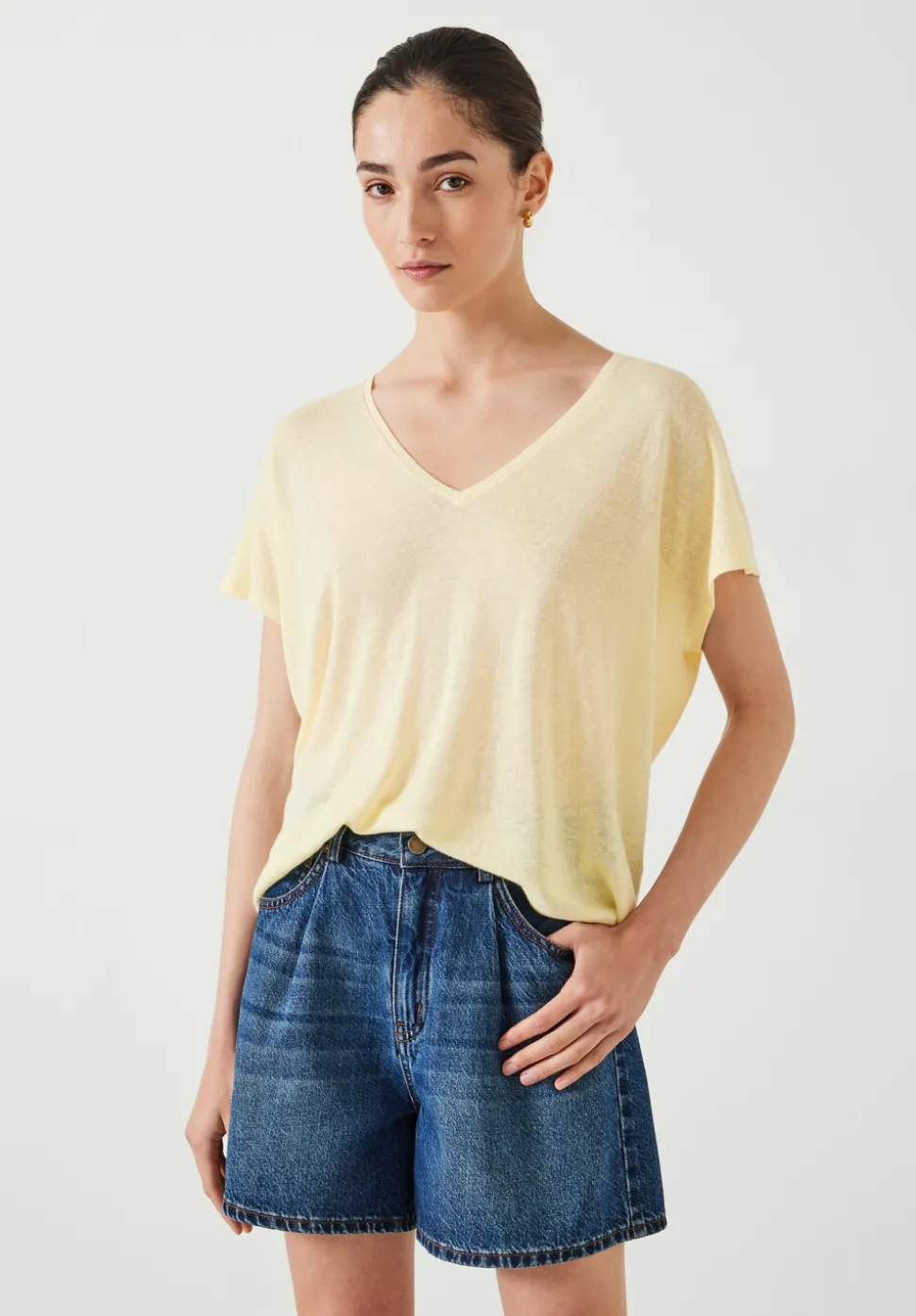Emmerline Linen Blend Knitted Top