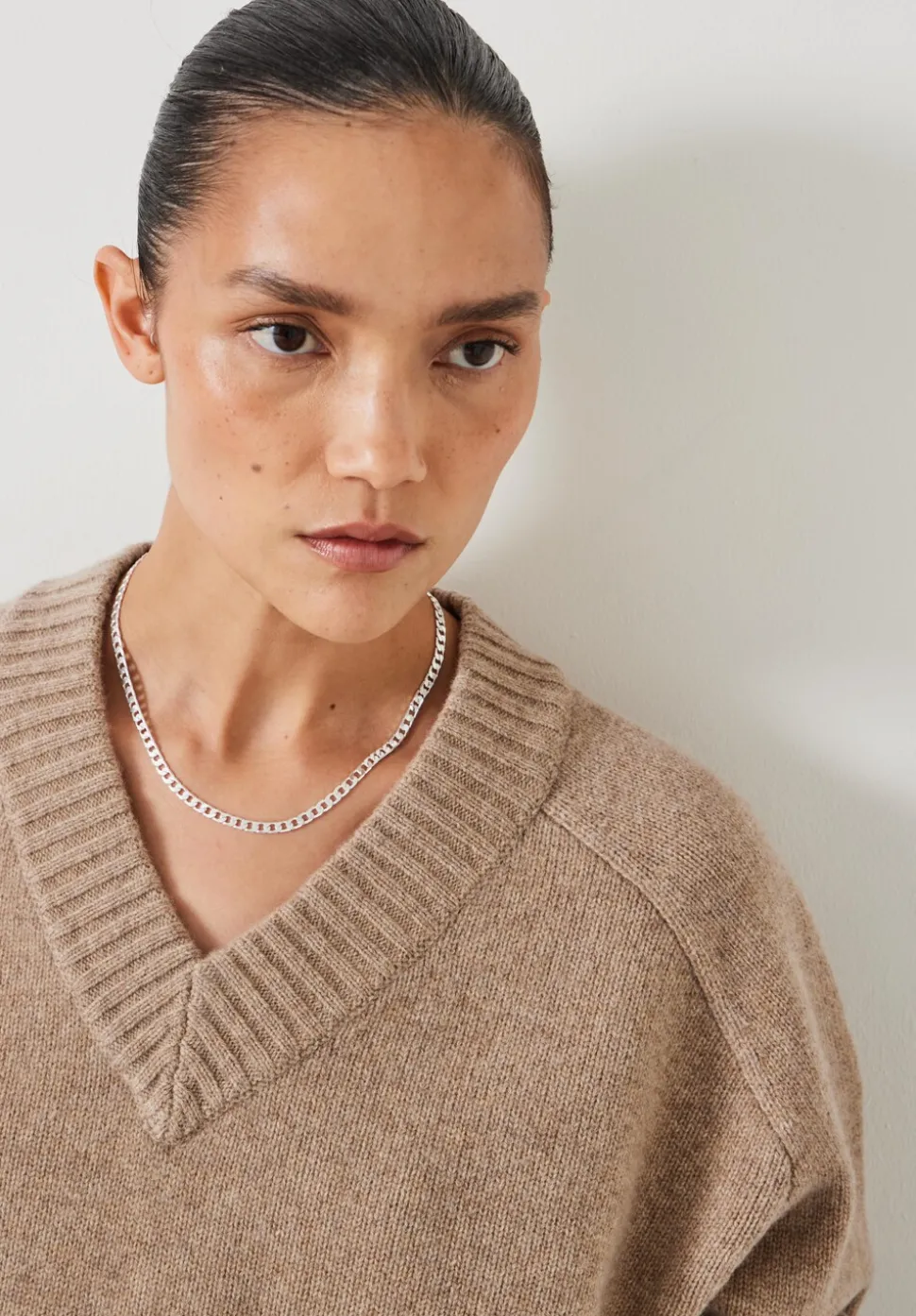Erica Merino Wool V Neck Jumper