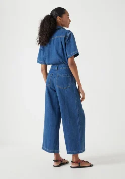 Evelyn Short Sleeve Denim Jumpsuit