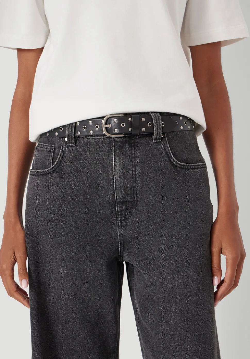 Eyelet Leather Belt