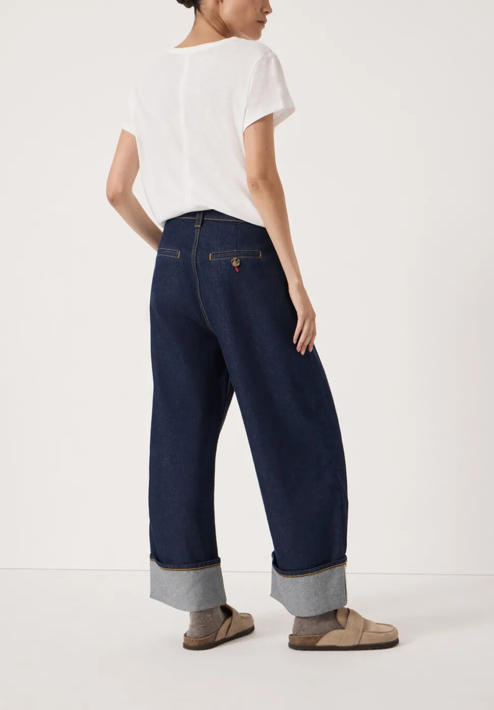 Faith Turn Up Barrel Leg Jeans