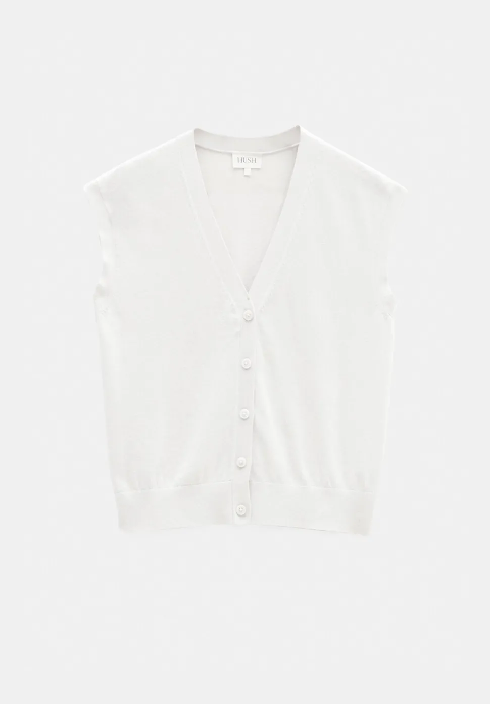 Fine Knit Button Front Vest Top