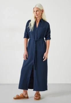 Florence Maxi Shirt Dress With Linen