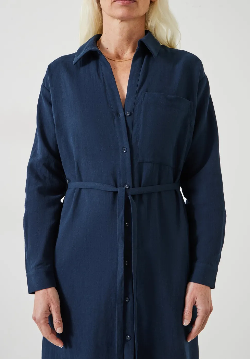 Florence Maxi Shirt Dress With Linen