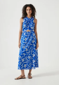 Front Gathered Cotton Dress