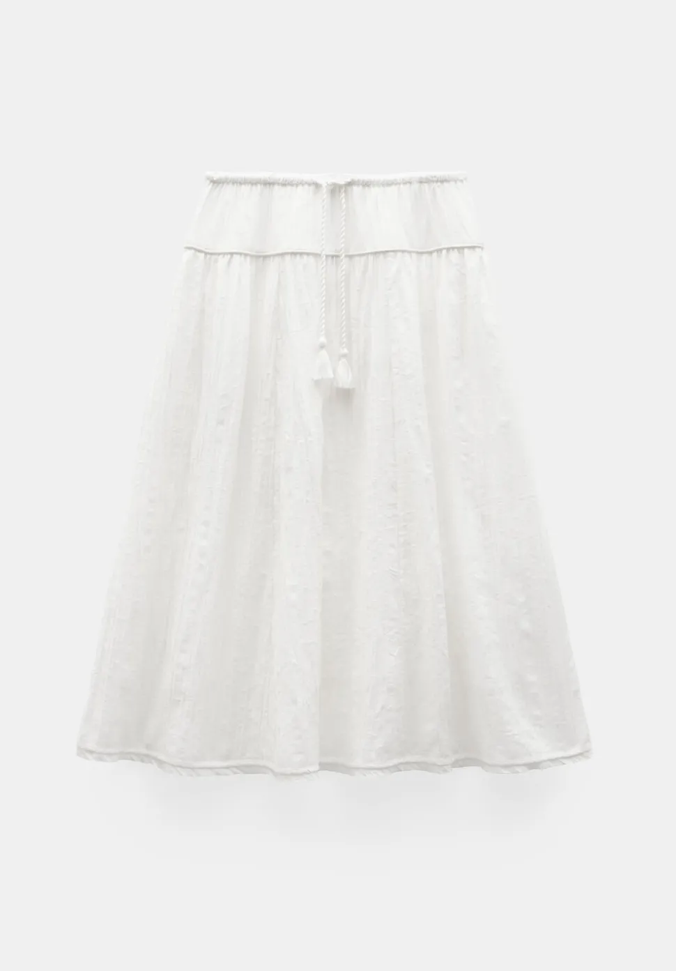 Gathered Detail Midi Skirt