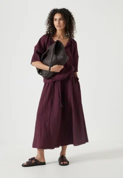 Gathered Detail Midi Skirt
