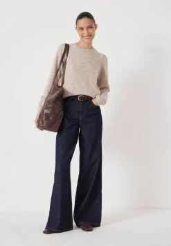 Gathered Shoulder Wool Blend Jumper