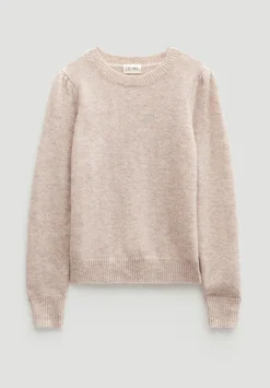 Gathered Shoulder Wool Blend Jumper