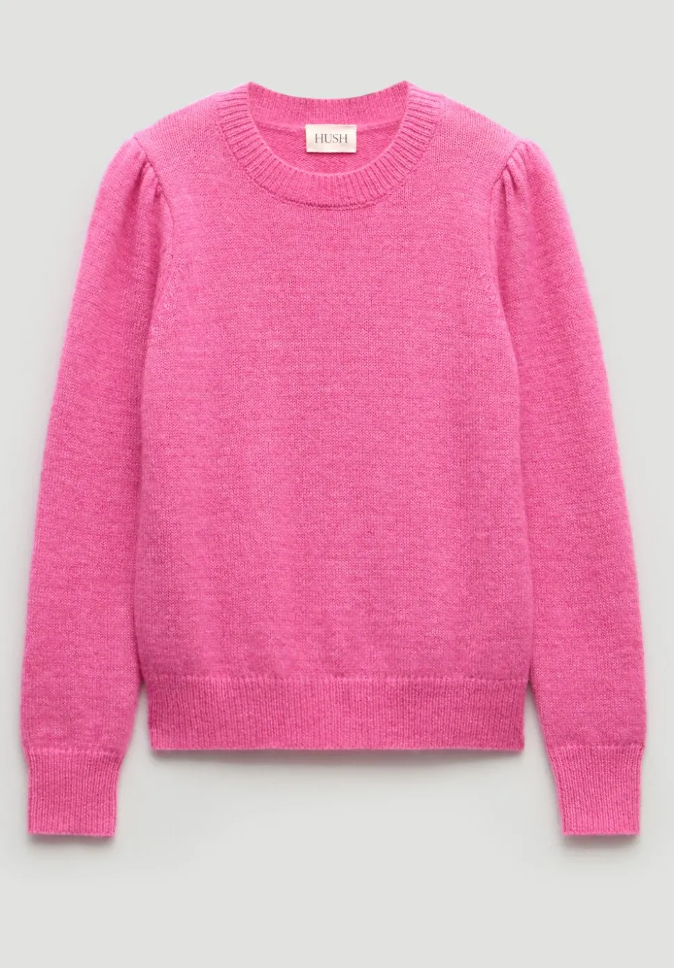 Gathered Shoulder Wool Blend Jumper