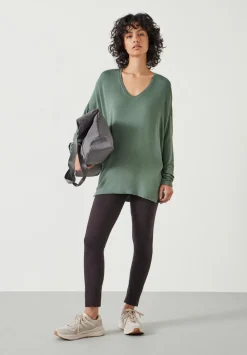 Gillian Wide Jersey V Neck Top