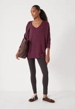 Gillian Wide Jersey V Neck Top