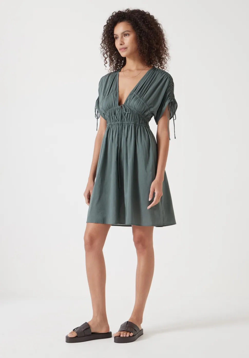 Grace Cotton Blend Mini Beach Dress