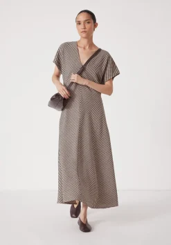 Grace Jersey Gingham Check V-Neck Maxi Dress