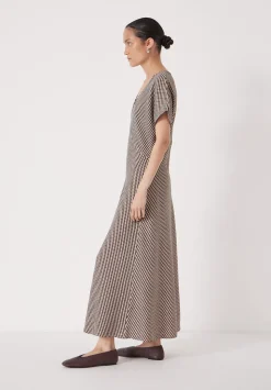 Grace Jersey Gingham Check V-Neck Maxi Dress