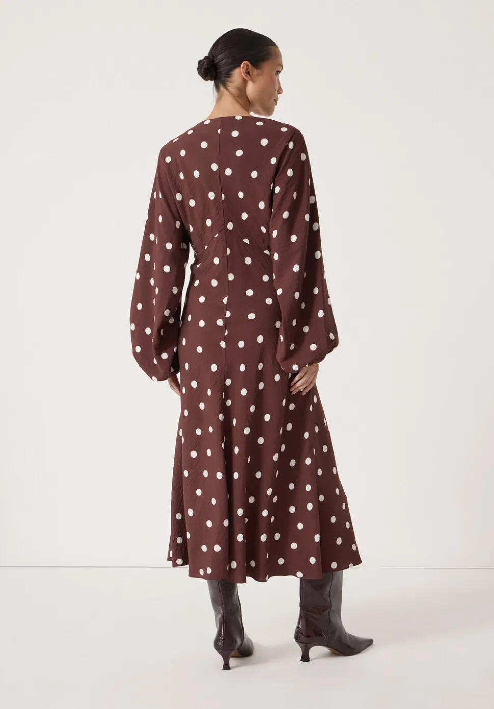 Grace V-Neck Long Sleeve Dress