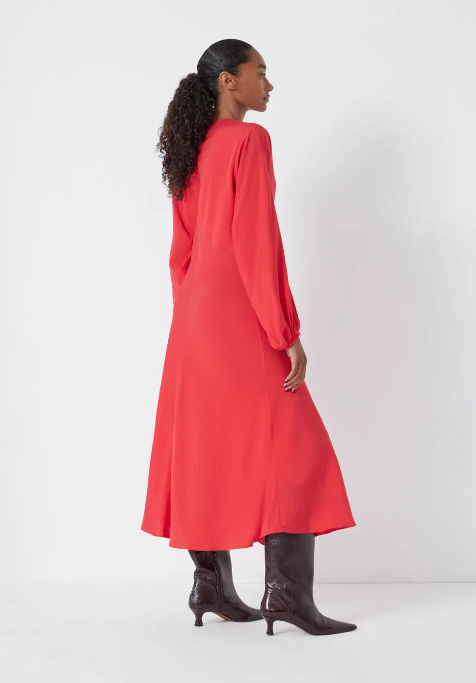Grace V-Neck Long Sleeve Dress