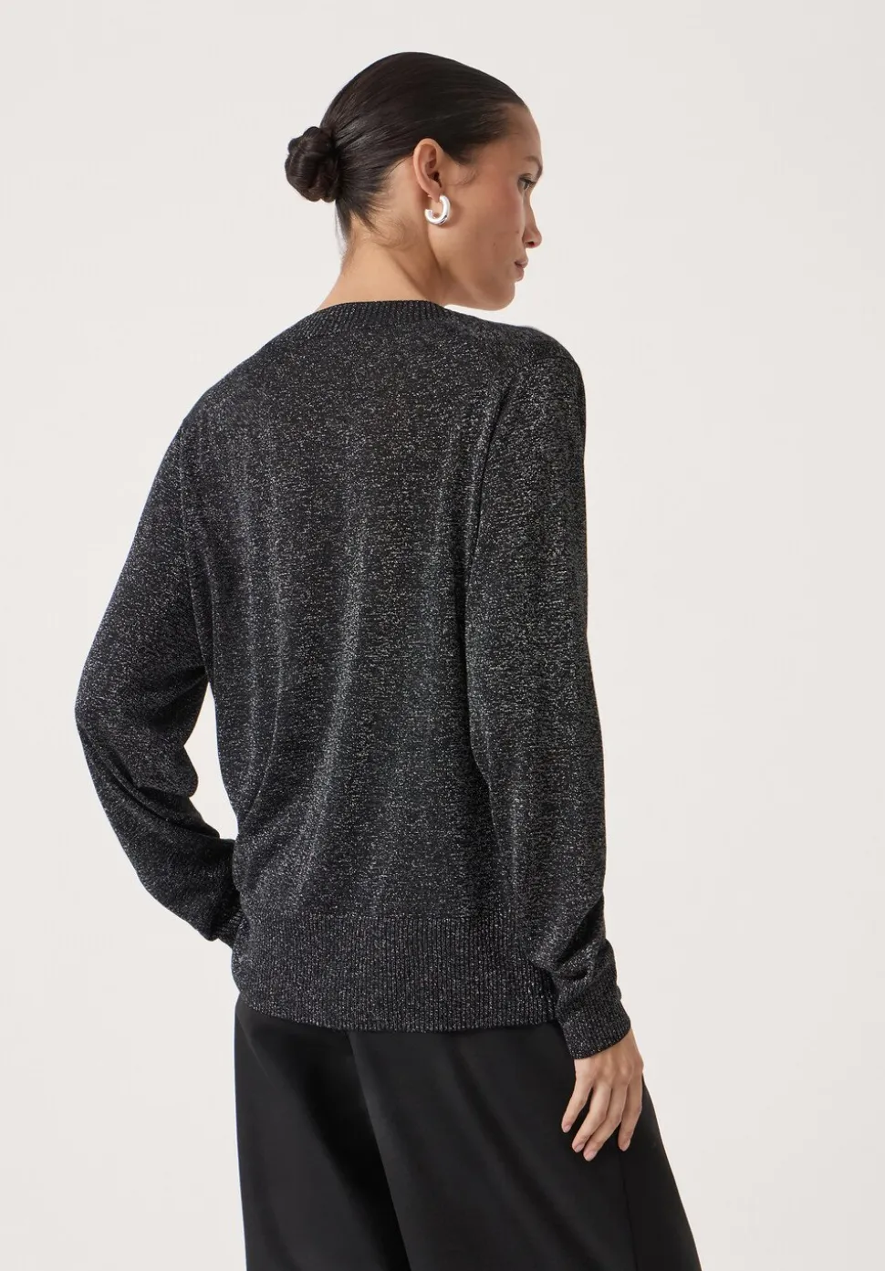 Gracey V Neck Metallic Jumper
