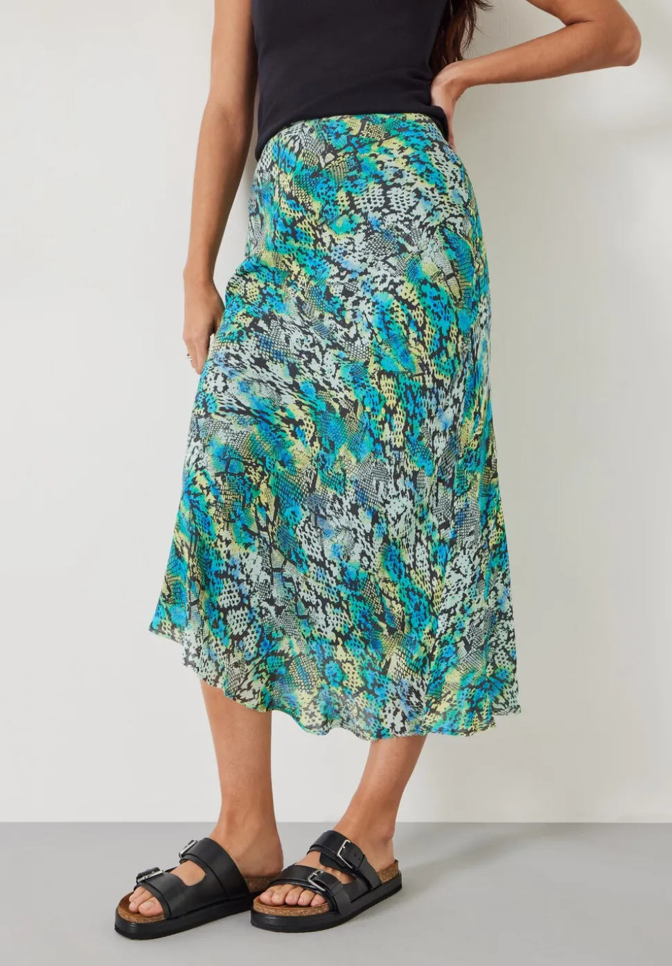 Hallie Printed Midi Skirt