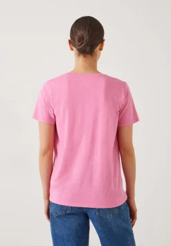 Hari Scoop Neck Cotton Slub T-Shirt