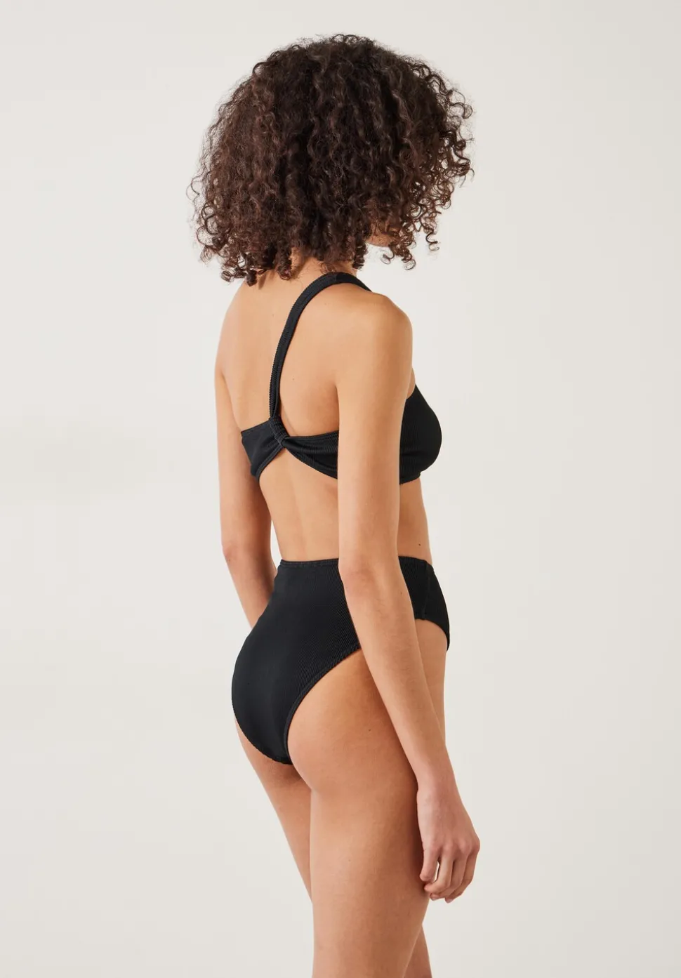 Harper High Waisted Rib Bikini Bottoms