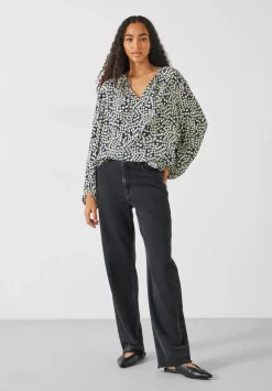Hartley Gathered Sleeve Printed Top