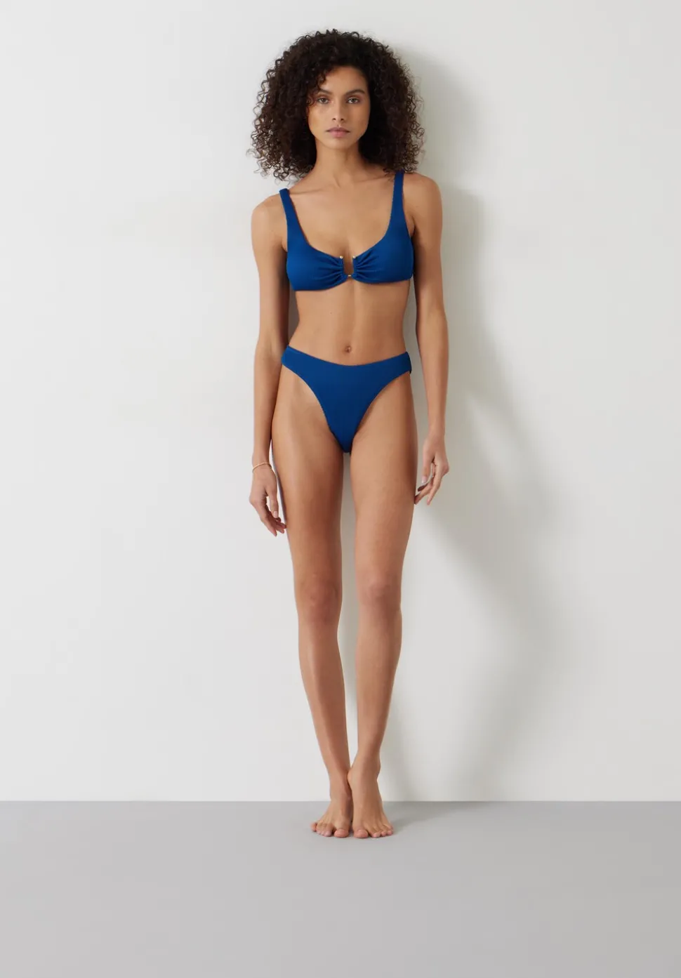 Heidi High Leg Rib Bikini Bottoms