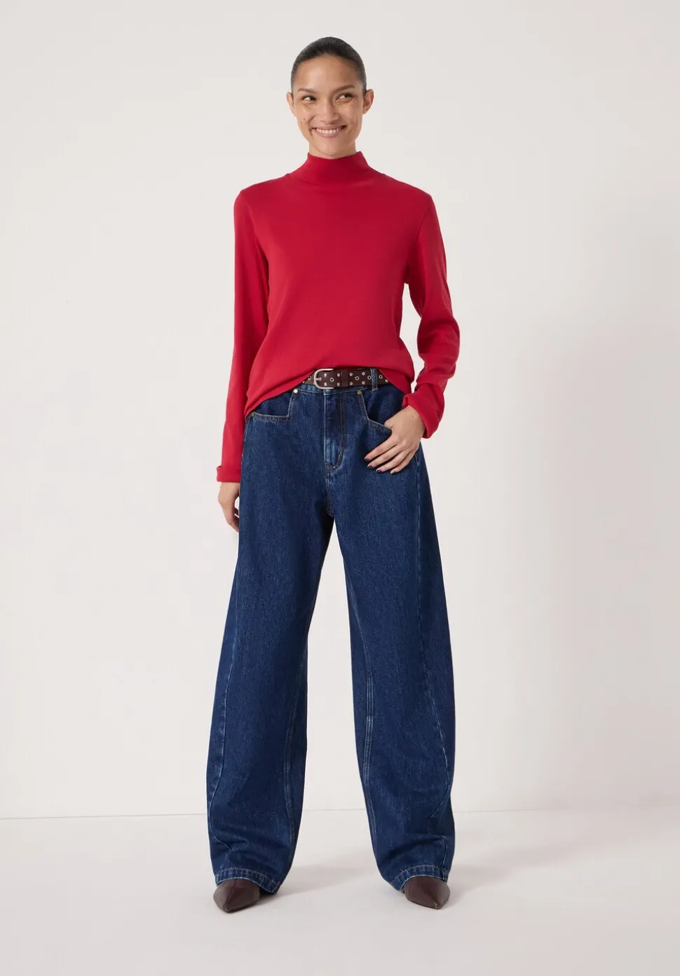 High Neck Midweight Jersey Top