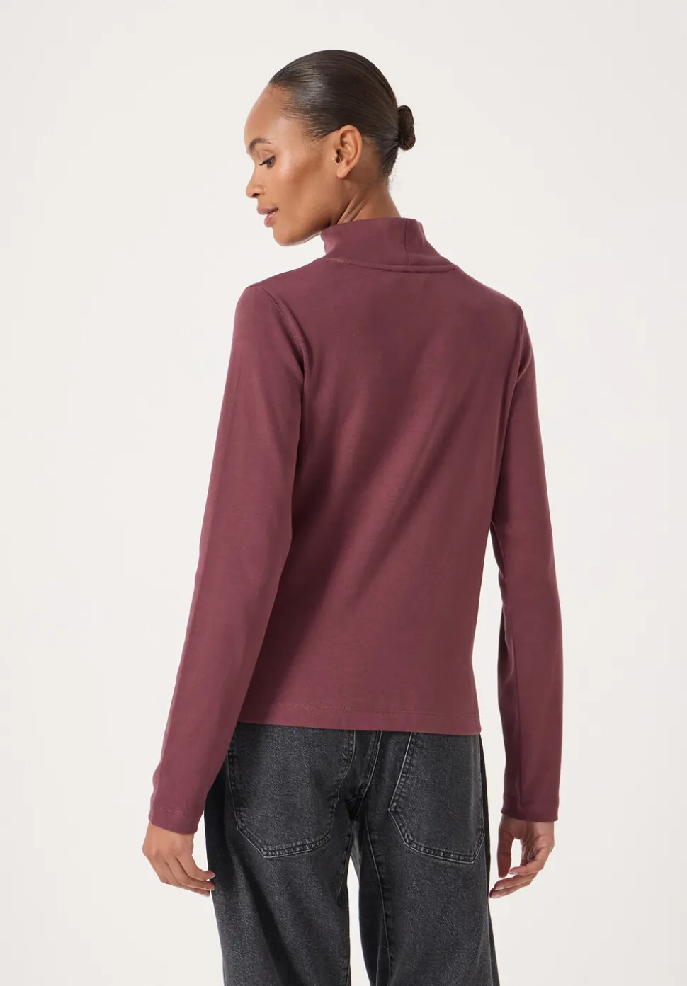 High Neck Midweight Jersey Top