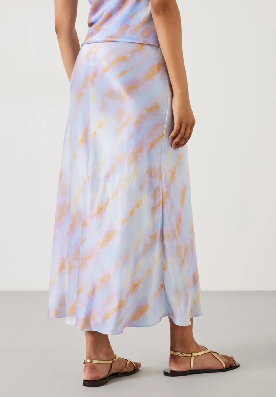 Indra Satin Midi Skirt