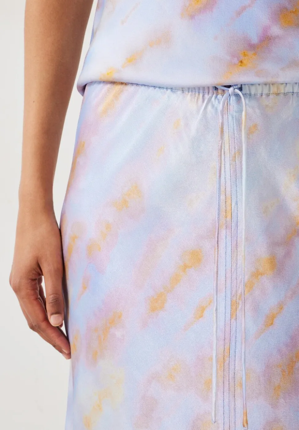 Indra Satin Midi Skirt