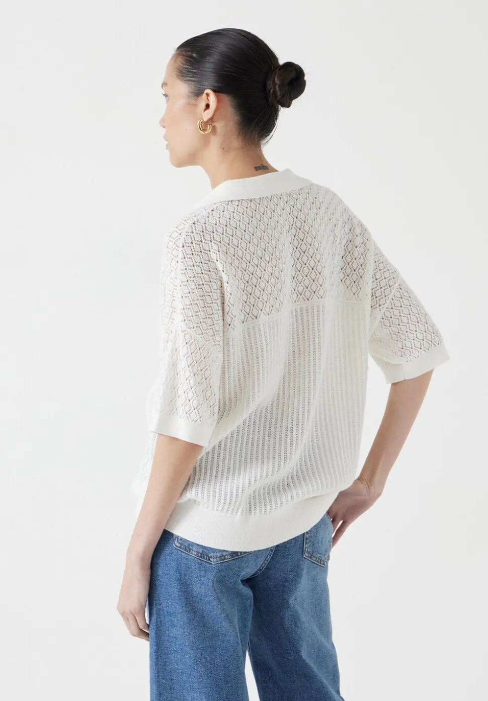 Interest Stitch Collar Top