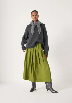 Ivy Pleated Air Flow Midi Skirt