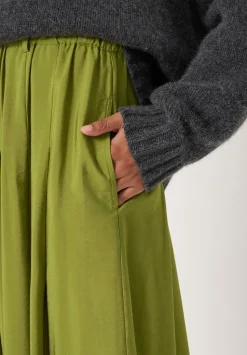 Ivy Pleated Air Flow Midi Skirt
