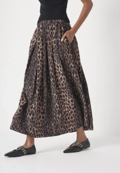Ivy Pleated Air Flow Midi Skirt