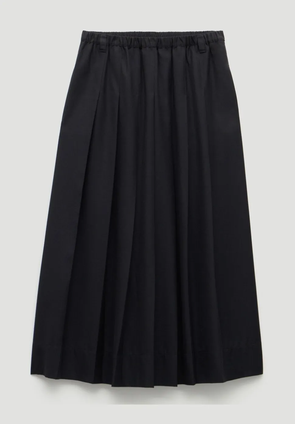 Ivy Pleated Wool-Blend Midi Skirt