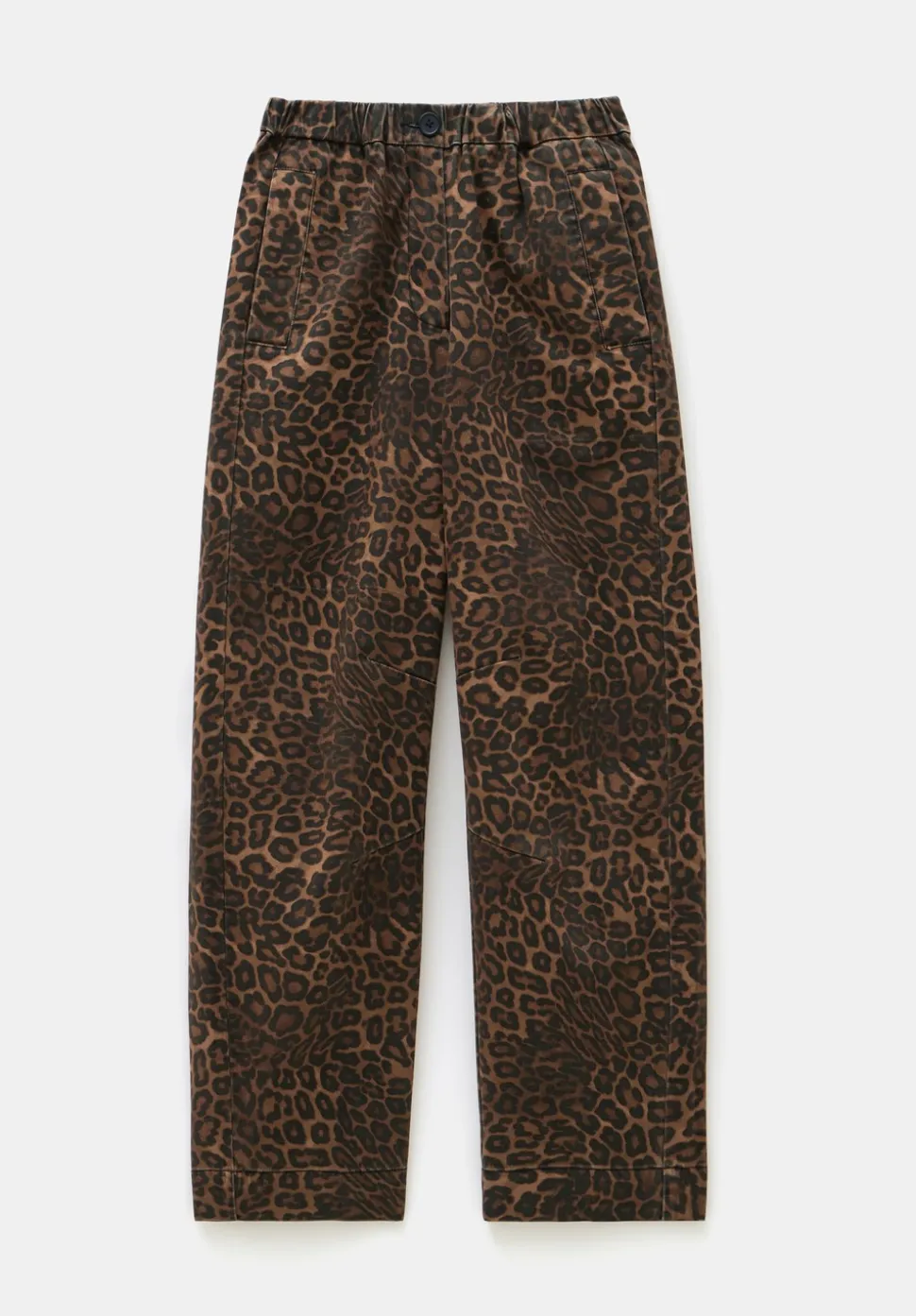 Jack Barrel Leg Pull On Cotton Trousers